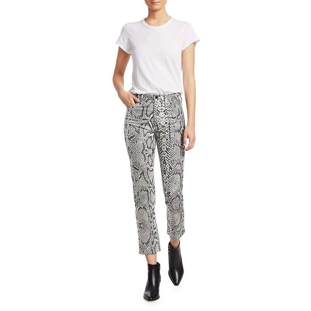 Joe's Jeans The High-Rise Scaled Python-Print Ciga